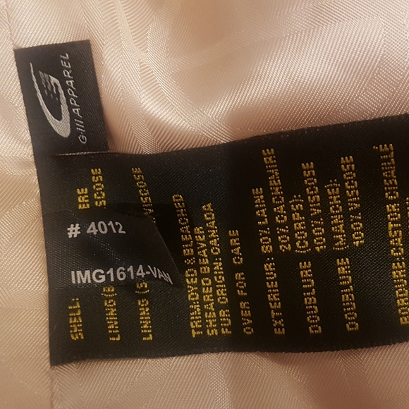 Cole Hann cream coat size 8, real fur - Picture 6 of 8